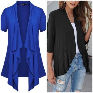 2 cardigans black and blue size S